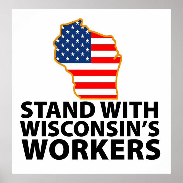 Póster Protestas en Wisconsin (Frente)