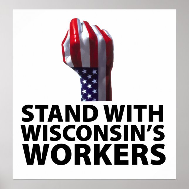 Póster Protestas en Wisconsin (Frente)