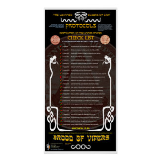 Póster Protocolos de Sión