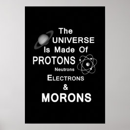 Póster Protons Neutrons Electrons And Morons