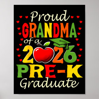 Póster Proud grandma of 2026 pre-k graduate mothers day