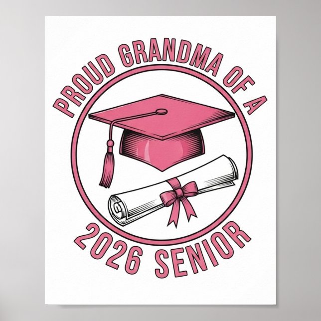Póster Proud Grandma of a 2026 Football Senior Class (Frente)