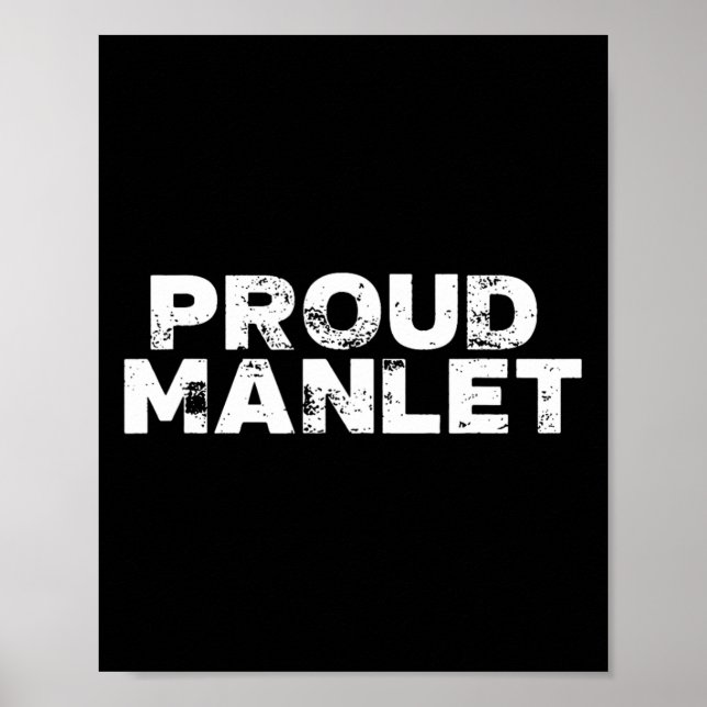 Póster Proud Manlet Short Bodybuilding (Frente)