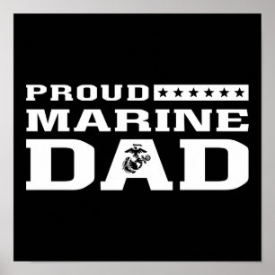 Póster Proud Marine Dad