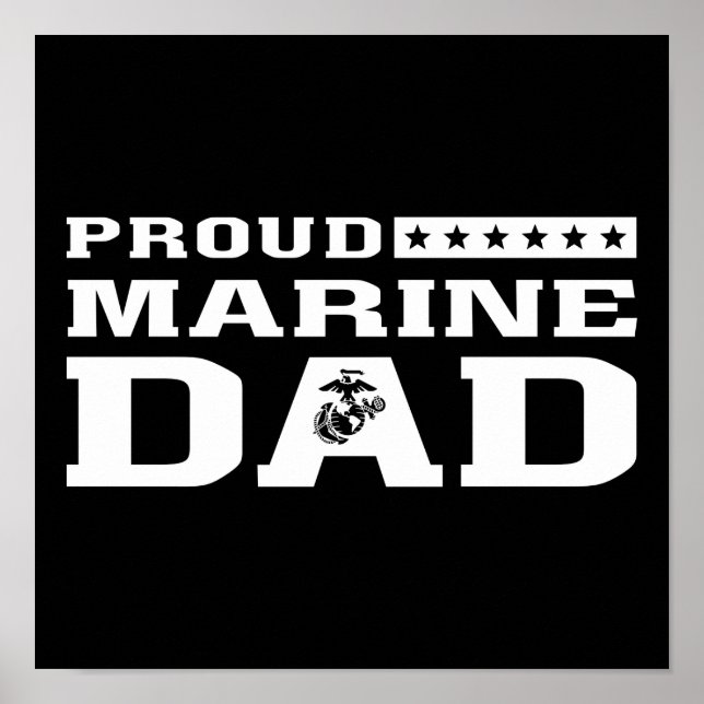 Póster Proud Marine Dad (Frente)