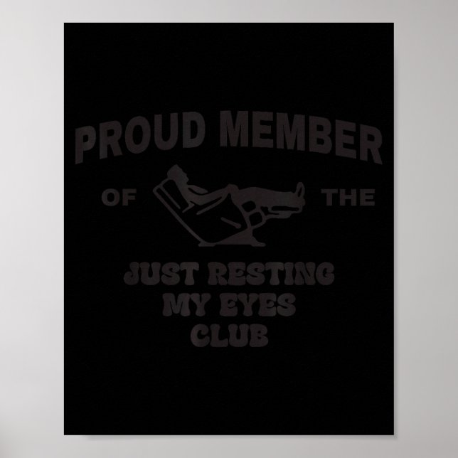 Póster Proud Member Of Just Resting My Eyes Club Dad Fath (Frente)