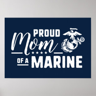 Póster Proud Mom of a Marine