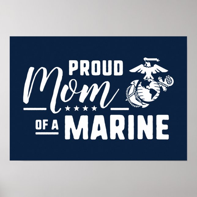 Póster Proud Mom of a Marine (Frente)