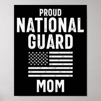 Póster Proud national guard mom memorial day gift