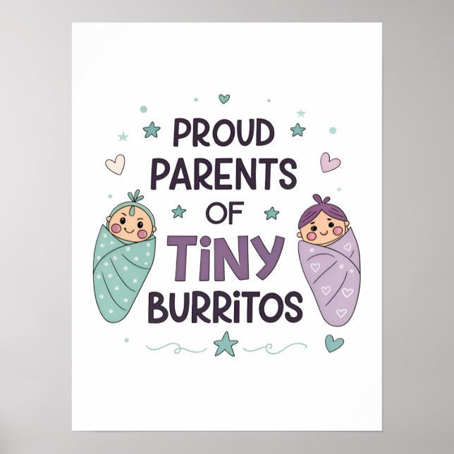 Póster Proud Parents of Tiny Burritos Art (Frente)