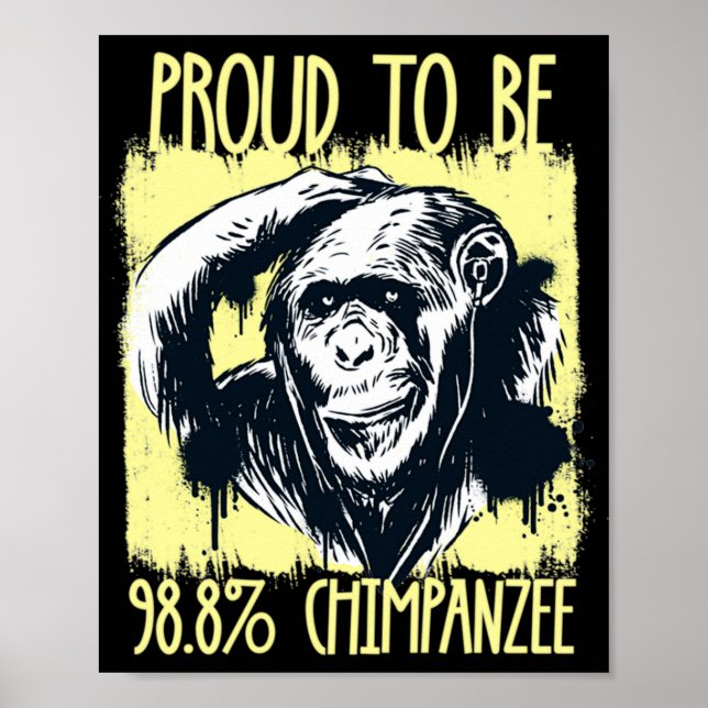 Póster Proud To Be 988 Chimpanzee 2  (Frente)