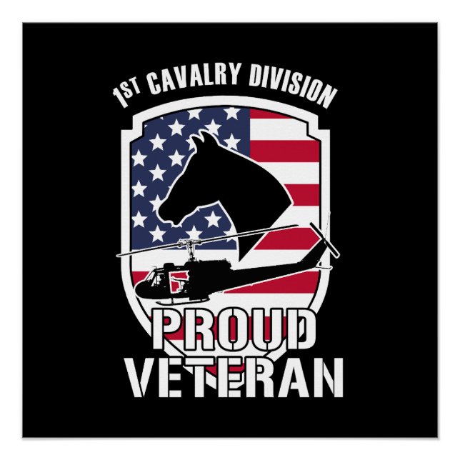 Póster PROUD VETERAN / 1st Cavalry Division (Anverso)