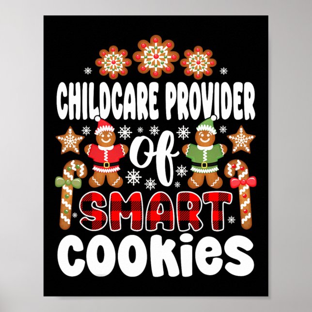 Póster Proveedor De Cuidado Infantil De Cookies Inteligen (Frente)