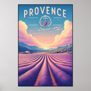 Póster Provenza Francia - Campos de Lavender Viajes de ép