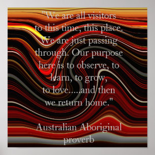 Póster Proverbio aborigen Dream Time