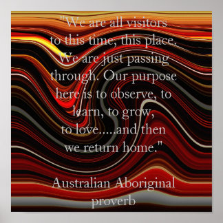 Póster Proverbio aborigen Dream Time