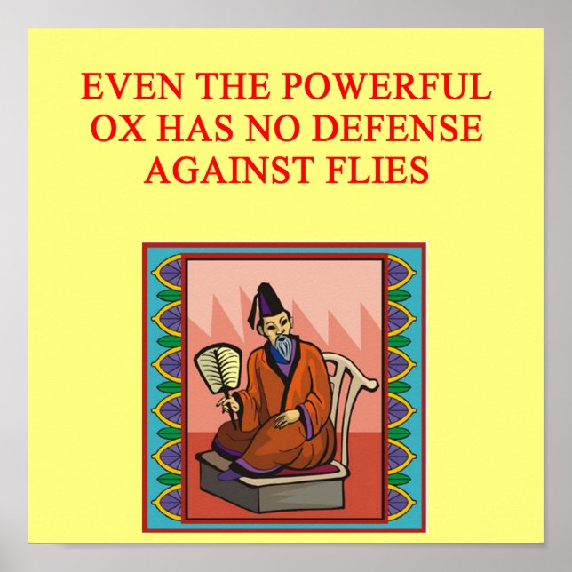 Póster proverbio chino sabio (Frente)