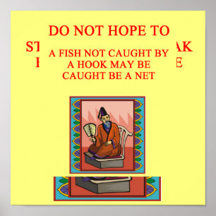 Póster proverbio chino sabio, proverbio chino