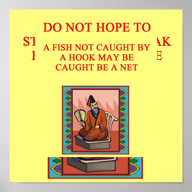 Póster proverbio chino sabio, proverbio chino (Frente)