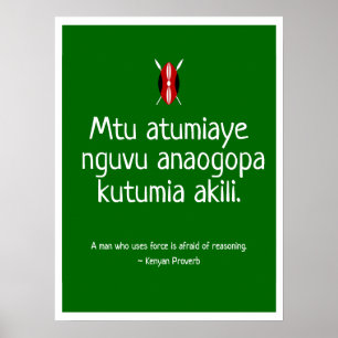 Póster Proverbio del Kenyan