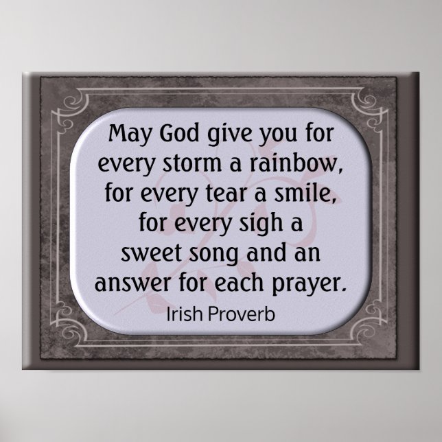 Póster Proverbio irlandés - Imprimir (Frente)