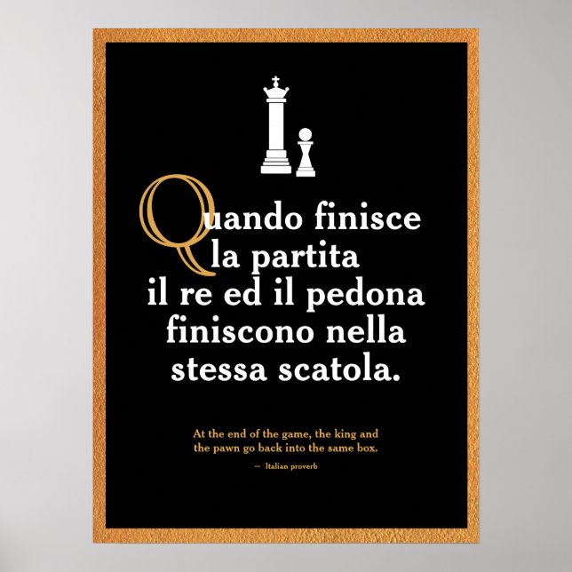 Póster Proverbio italiano (Frente)