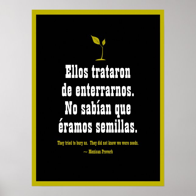 Póster Proverbio Mexicano (Frente)