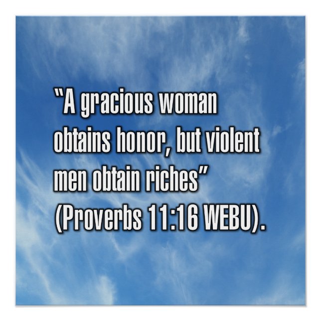 Póster Proverbios 11:16 WEBU (Anverso)