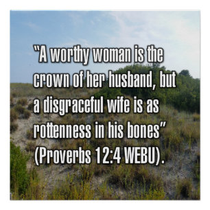 Póster Proverbios 12:4 WEBU