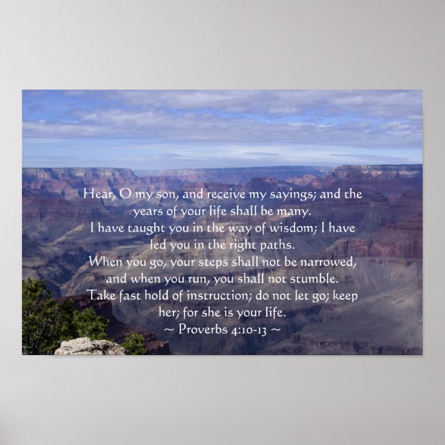 Póster Proverbios 14:10-13 Poster (Frente)