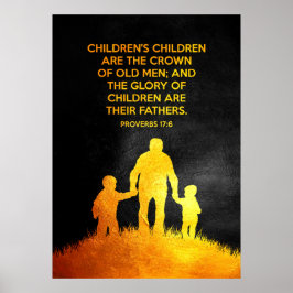 Póster Proverbios 17:6 Verso de la Biblia