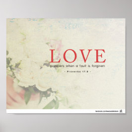 Póster Proverbios 17:9 - Proverbios de amor