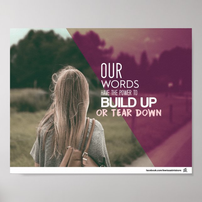 Póster Proverbios 18:21 - El poder de la lengua (Frente)