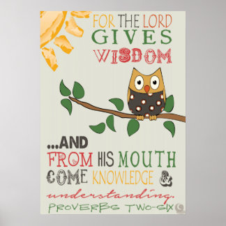 Póster Proverbios 2:6 Poster