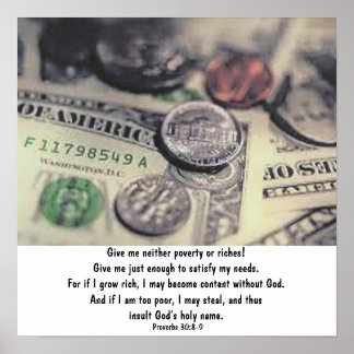 Póster Proverbios 30:8-9