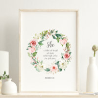 Proverbios 31:25 Está Vestida Con Poster De Fuerza