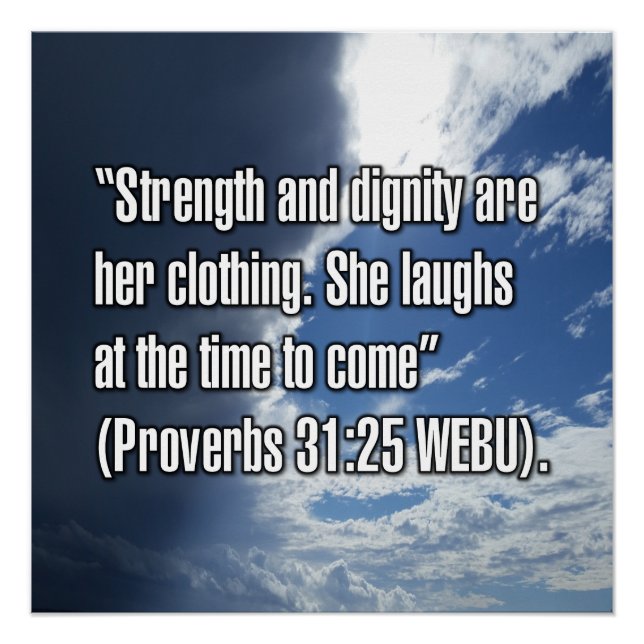 Póster Proverbios 31:25 WEBU (Anverso)