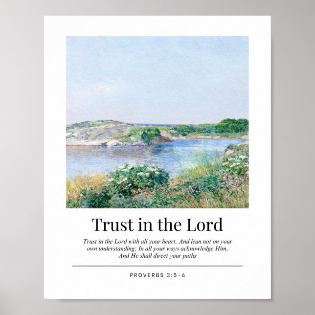 Póster Proverbios 3:5-6 Confía en el Señor (Frente)