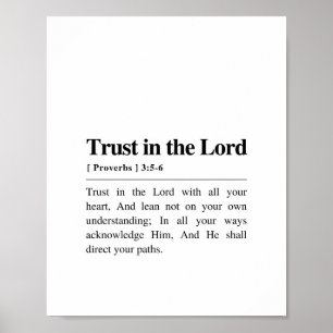 Póster Proverbios 3:5-6 Confía en el Señor