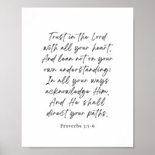 Póster Proverbios 3:5-6 Confía en el Señor