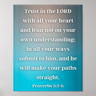 Póster Proverbios 3:5-6 poster