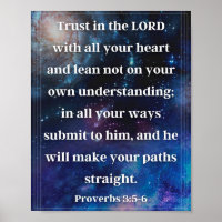 Proverbios 3:5-6 poster