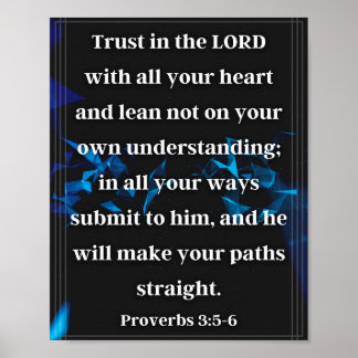 Póster Proverbios 3:5-6 poster