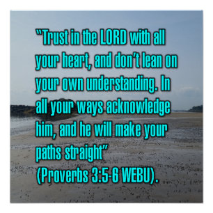 Póster Proverbios 3:5-6 WEBU