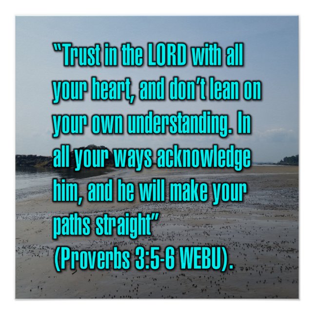 Póster Proverbios 3:5-6 WEBU (Anverso)