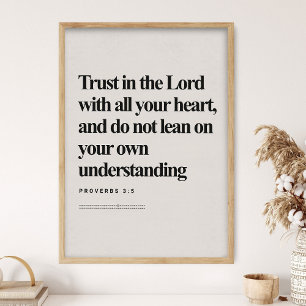 Póster Proverbios 3:5, Versículo Bíblico, Biblia Moderna,