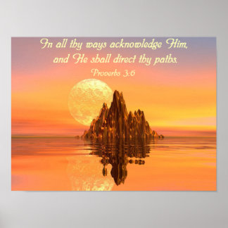 Póster Proverbios 3:6 Biblia versus Poster cristiano