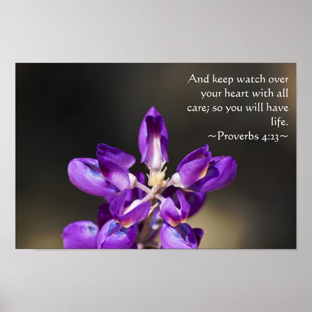 Póster Proverbios 4:23 (Frente)