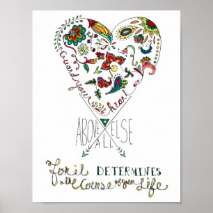 Póster Proverbios 4:23 Poster