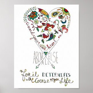 Póster Proverbios 4:23 Poster